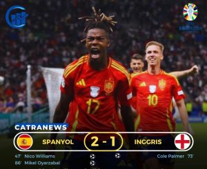 Hasil Final Euro 2024 Spanyol vs Inggris: Skor 2-1